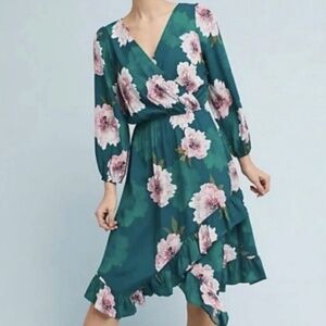 Anthropologie Tracy Reese Floral Wrap Dress